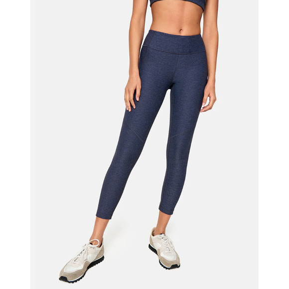 Outdoor Voices 3/4 Warmup Leggings Compression Size S New Blue Heather Workout - Picture 1 of 4